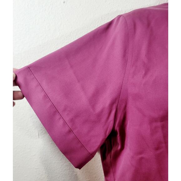 Coldwater Creek Deep Zinnia Purple Pink Button Up 16 Short Sleeves New With Tags - Picture 6 of 8